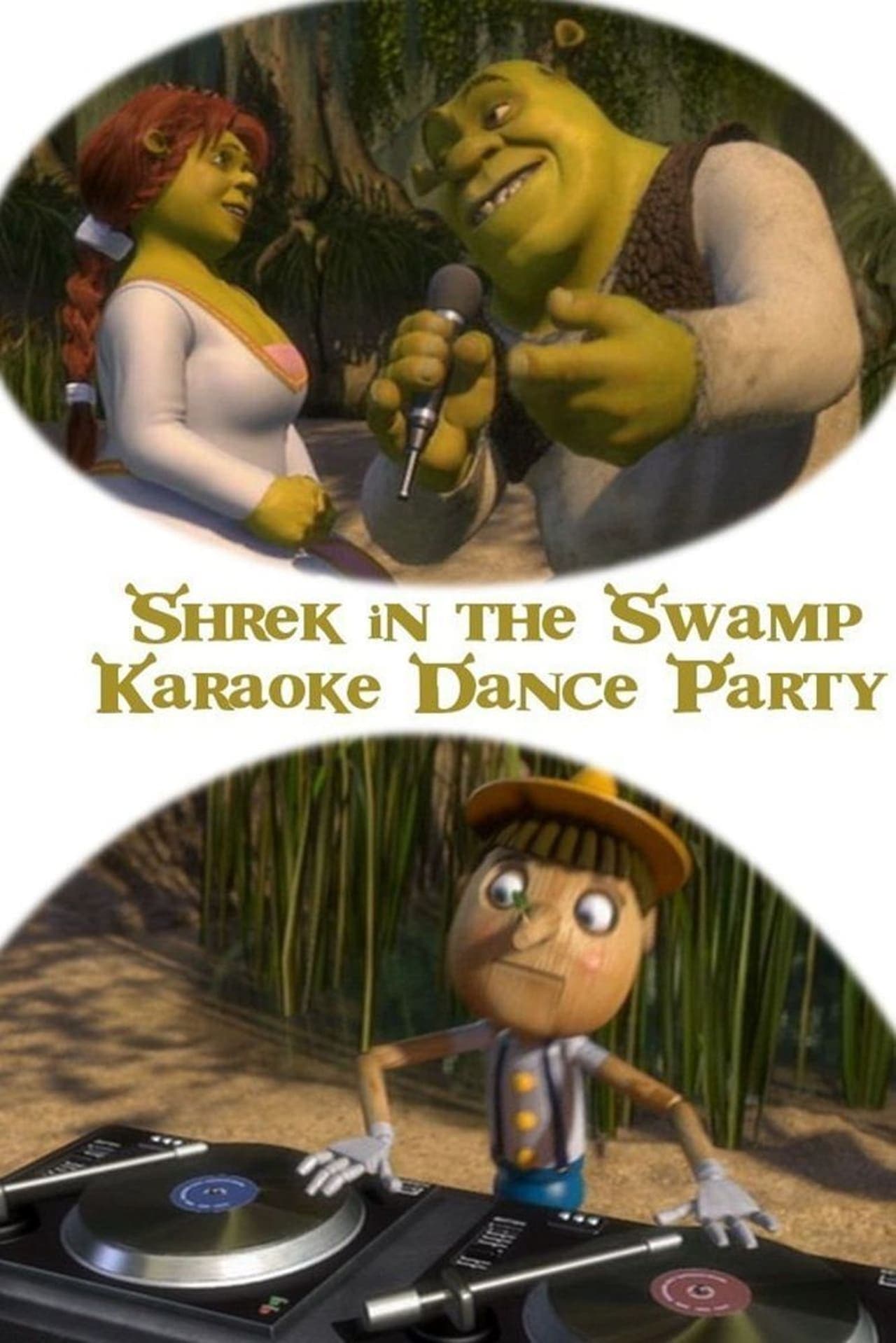 Movie Shrek en el baile con karaoke en la ciénaga