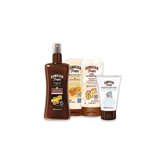 Beauty Hawaiian Tropic Pack Ultra Protección - Kit de Protección Solar y Cuidado