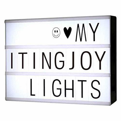 Elemento de la categoría hogar ITingjoy Combinación libre cinematográfica luz LED caja de luz con letras y