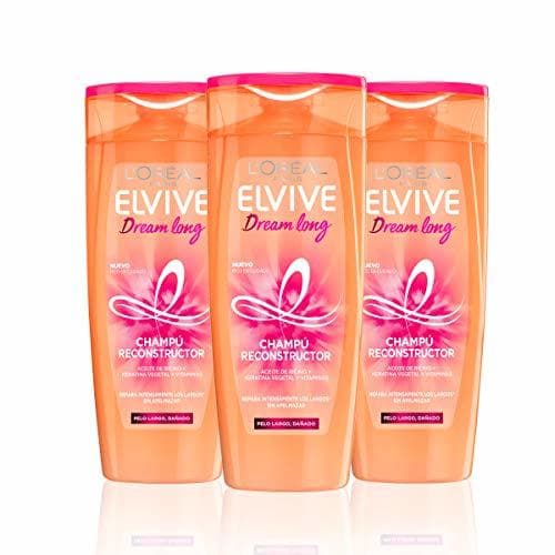 Beauty L'Oréal Paris Elvive Dream Long Champú Reconstructor - 3 Recipientes de 370