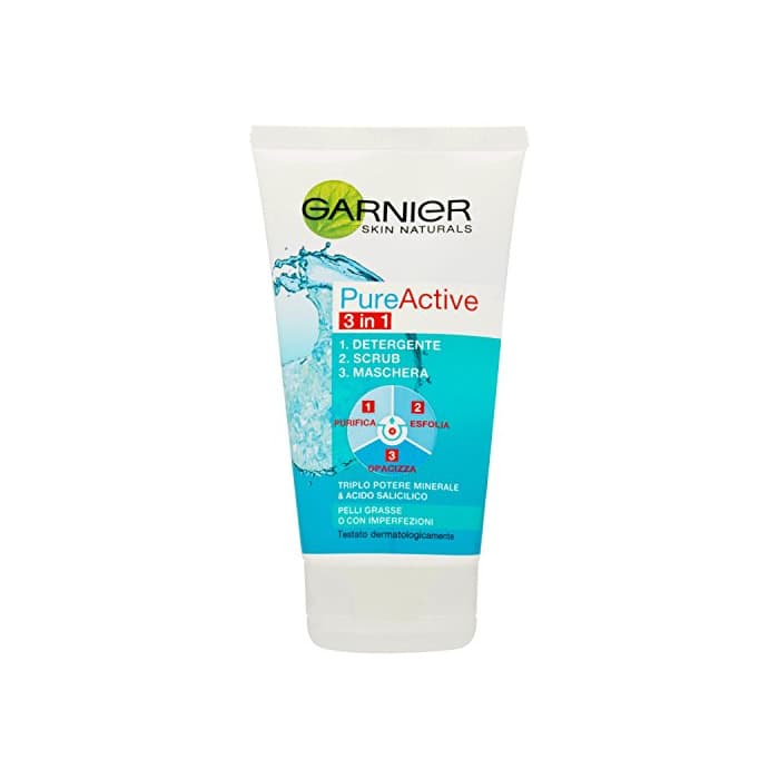 Belleza Garnier Pure Active 3 en 1 - Limpiador