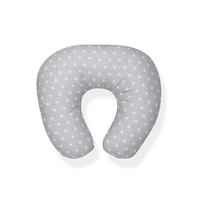 Producto Cojín de Lactancia Desenfundable Estrellas Gris-INTERBABY