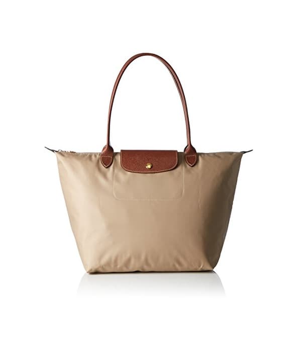 Moda Longchamp - Bolsa de Sintético Mujer, color Beige, talla 19x30x31 cm