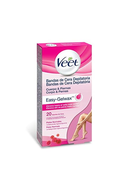 Beauty Veet Bandas de Cera Depilatoria -Easy Gelwax, Pieles Normales 20 bandas