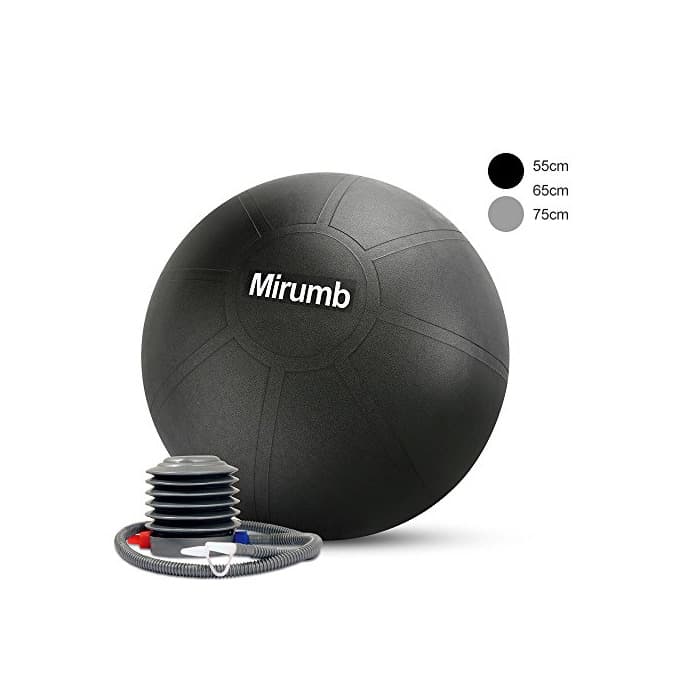 Fitness Mirumb Pelota Fitness»con Bomba de pie« Pelota Pilates Fitness Pelota de Ejercicio