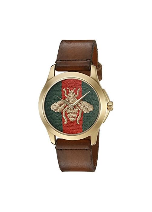 Fashion Gucci Unisex Reloj de pulsera G – Timeless analógico de cuarzo piel ya126451