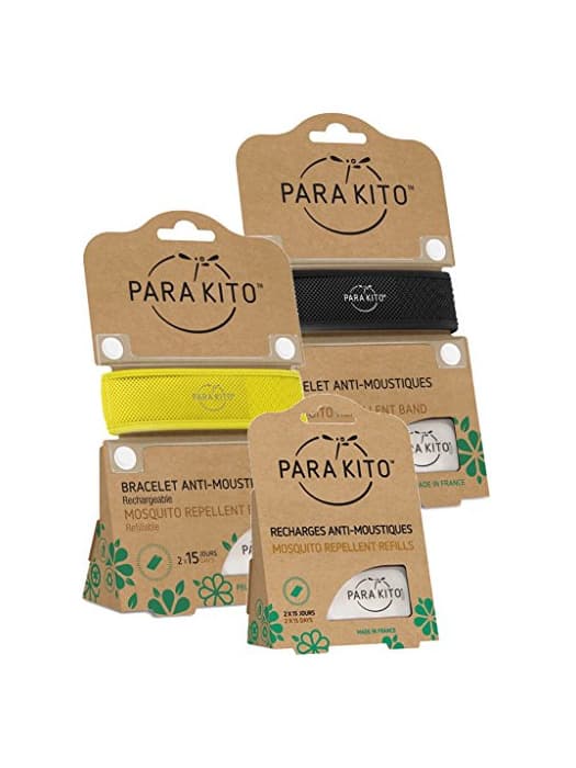 Belleza Parakito - PROTECCION NATURAL ANTIMOSQUITO - KIT 2 x Para'kito PULSERA (Negro