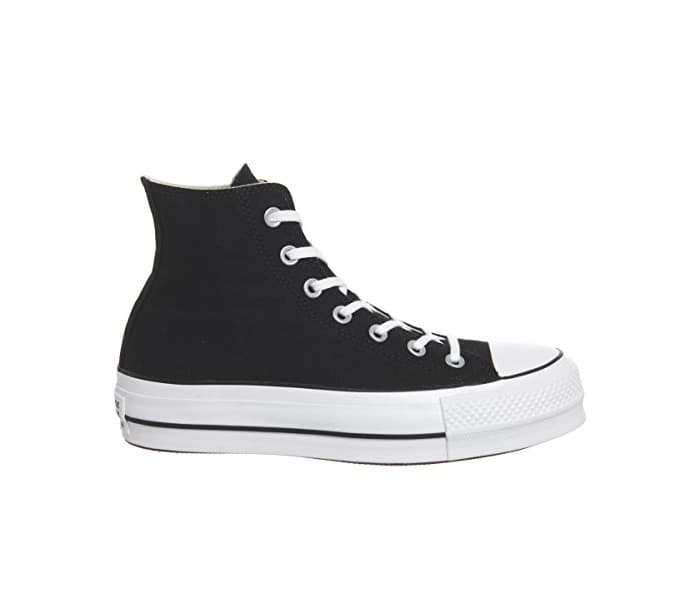 Moda Converse Chuck Taylor CTAS Lift Hi, Zapatillas para Mujer, Negro