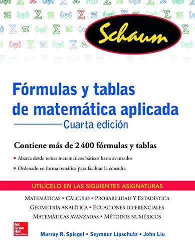 Book FORMULAS Y TABLAS DE MATEMATICA APLICADA