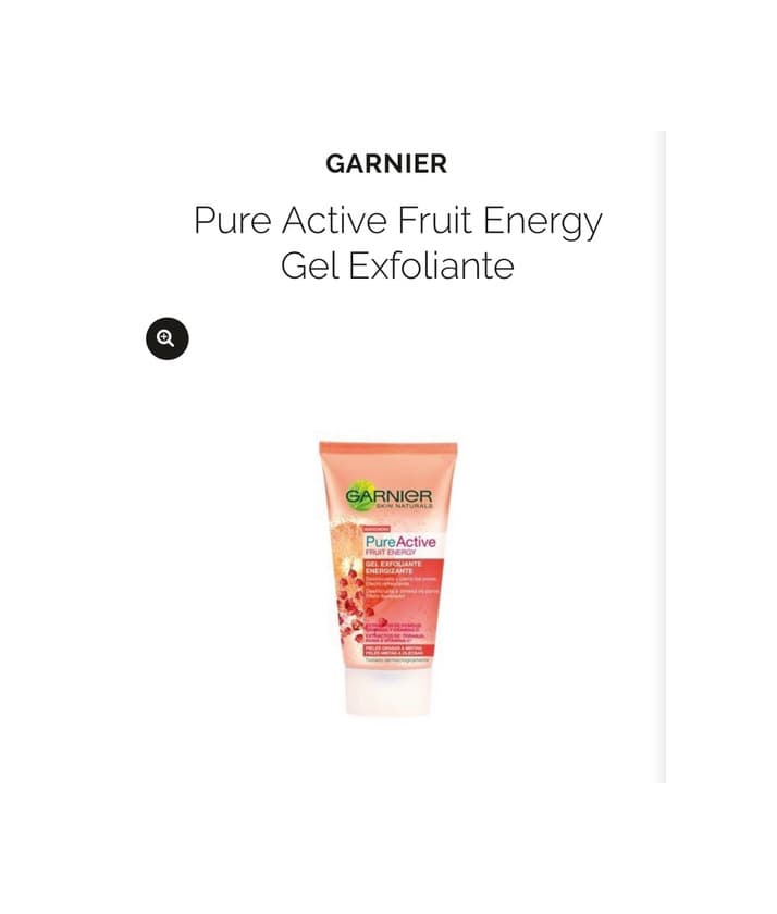 Producto PURE ACTIVE FRUIT ENERGY GEL EXFOLIANTE Garnier 