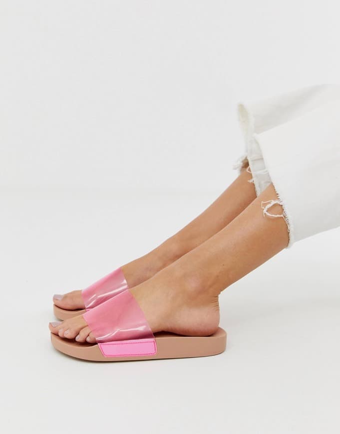 Product Sandalias tira rosa transparente Asos