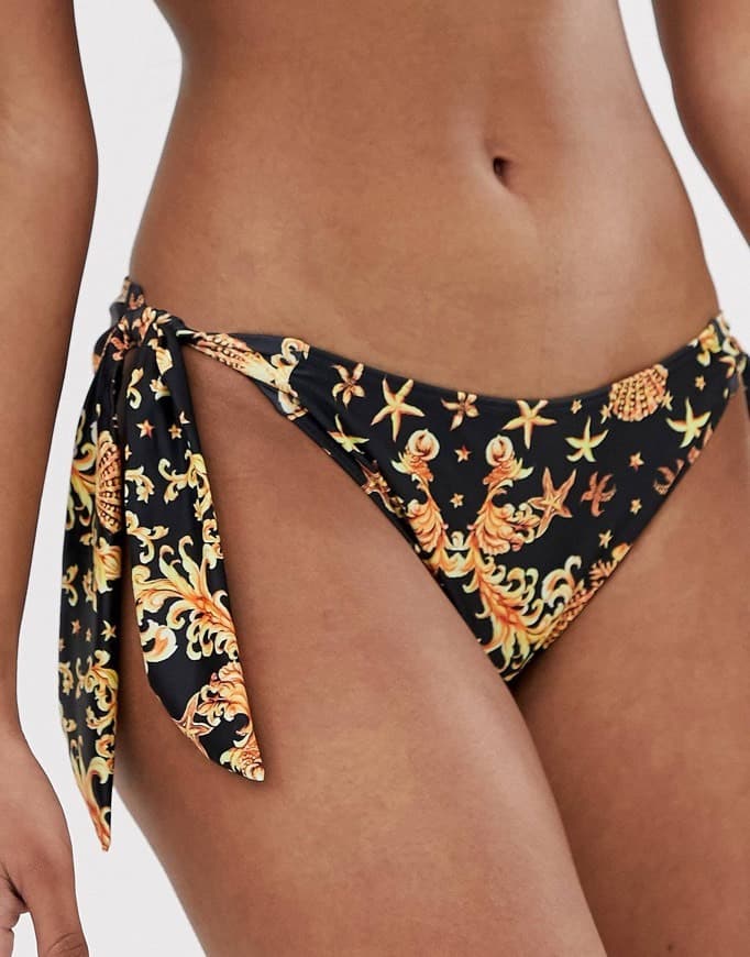 Producto Braguita bikini negro y dorado