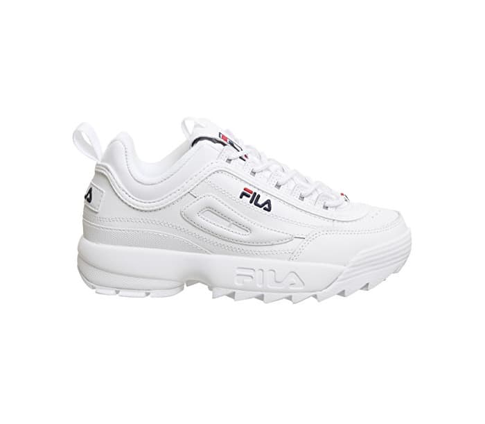 Fashion Fila Mujer Blanco Disruptor II Premium Zapatillas-UK 7