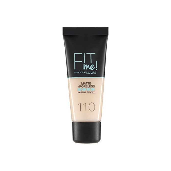 Belleza Maybelline Fit me Matte & Poreless - 110 Porcelain - Foundation Tubo