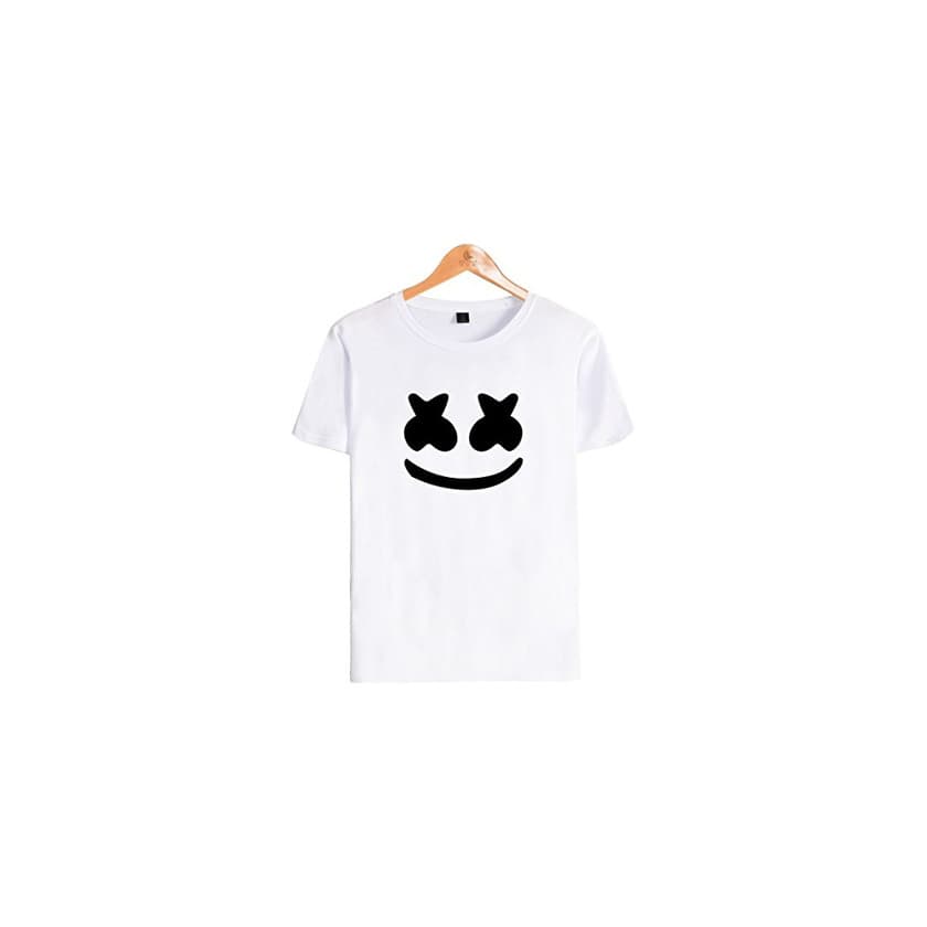 Moda SIMYJOY Unisex Camiseta para DJ Cara Sonriente Fanáticos de Sonido eléctrico para