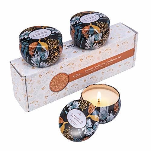 Home Anjou Velas Aromaticas Románticas Set de 3 Velas