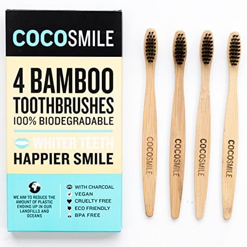 Beauty Cocosmile 100% Biodegradabile Spazzolino da denti Grande di bambù di legno per