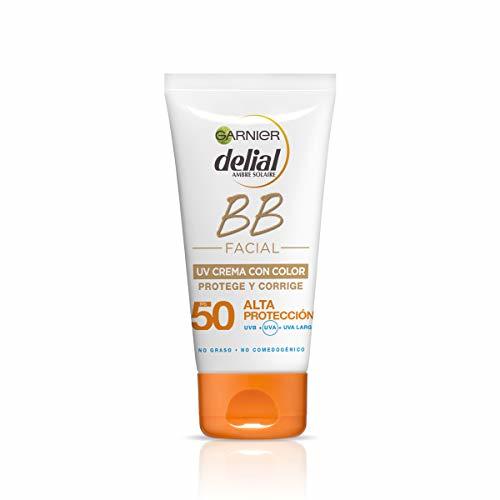 Beauty Garnier Delial BB Sun Crema Protector Solar con Color Especial Rostro y