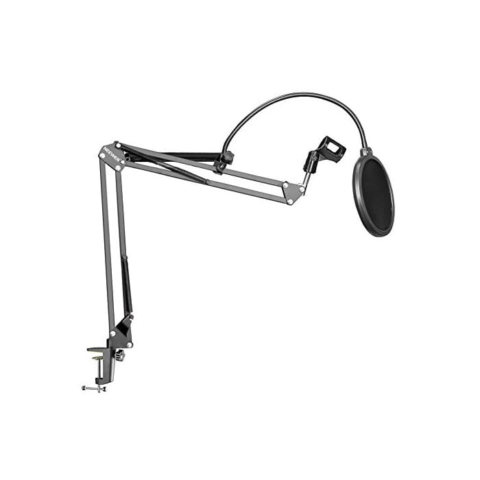 Electrónica Neewer NB-35 - Brazo de soporte para micrófono con clip y abrazadera