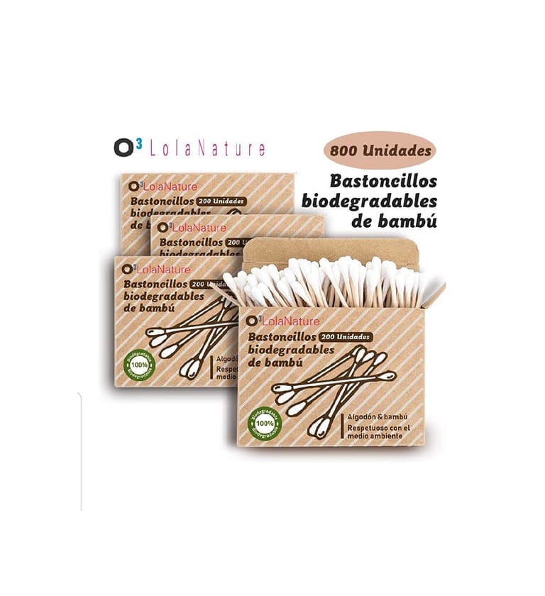 Producto Bastoncillos de algodón biodegradables 800u