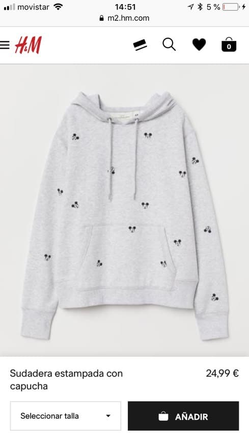 Producto Sudadera H&M Mickey