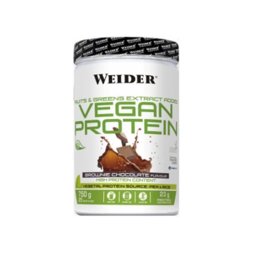 Producto Proteína Vegetal Vegan Weider Chocolate 750 Gr.