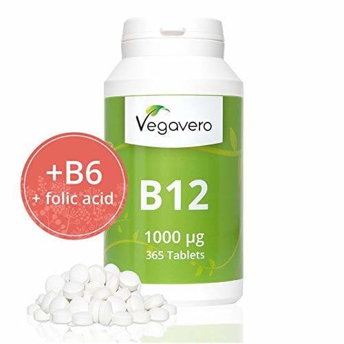 Product PROMOCIÓN! Vitamina B12 Vegavero® 1000 mcg | Para 1 Año: 365 Comprimidos