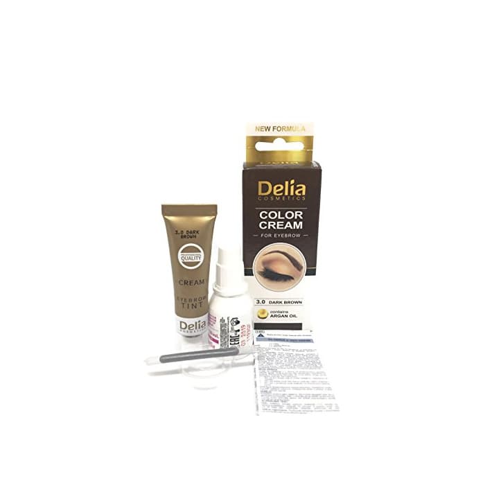 Belleza Tinte profesionales para cejas y pestañas profesionales, 15ml KIT Delia Negro/Marrón/Marrón Oscuro