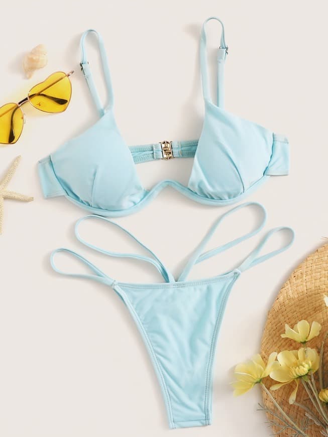 Moda Top und Tanga Bikini Set | SHEIN