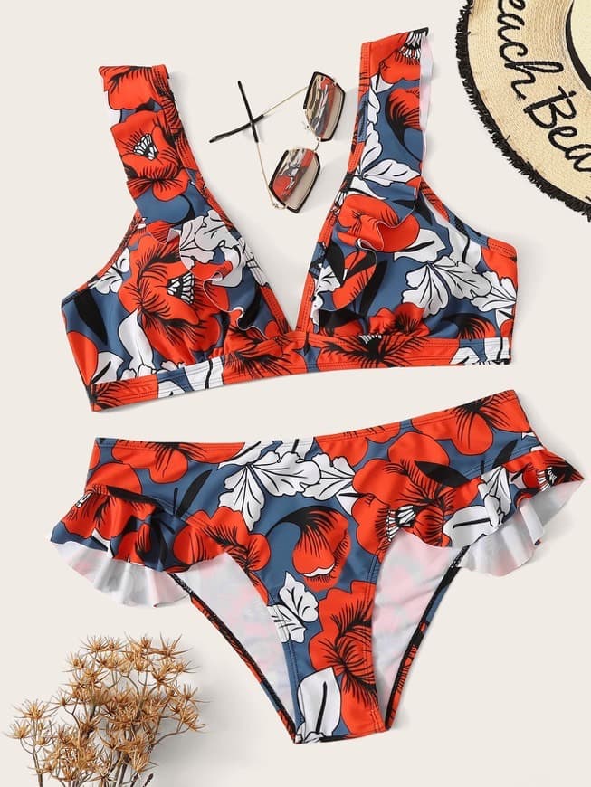 Product Bikini completo floral plus