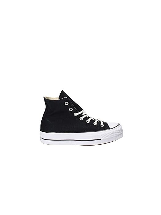 Fashion Converse Chuck Taylor CTAS Lift Hi, Zapatillas para Mujer, Negro