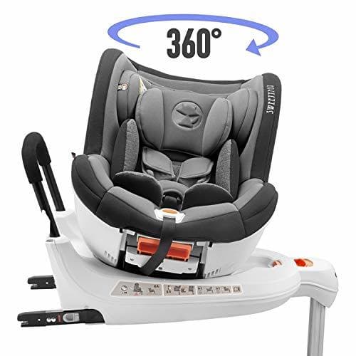 Producto ⭐Silla de Coche Giratoria 0-18kg, 360º, Isofix, Grupo 0+/1, Normativa ECE R44/4