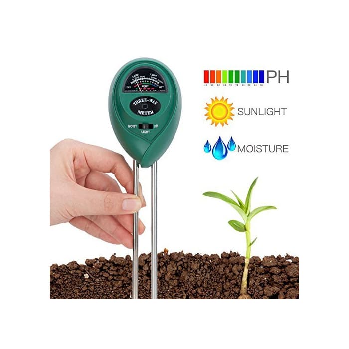 Elemento de la categoría hogar Covvy Soil Tester 3 in 1 Water Moisture Meter Acidity Humidity Light