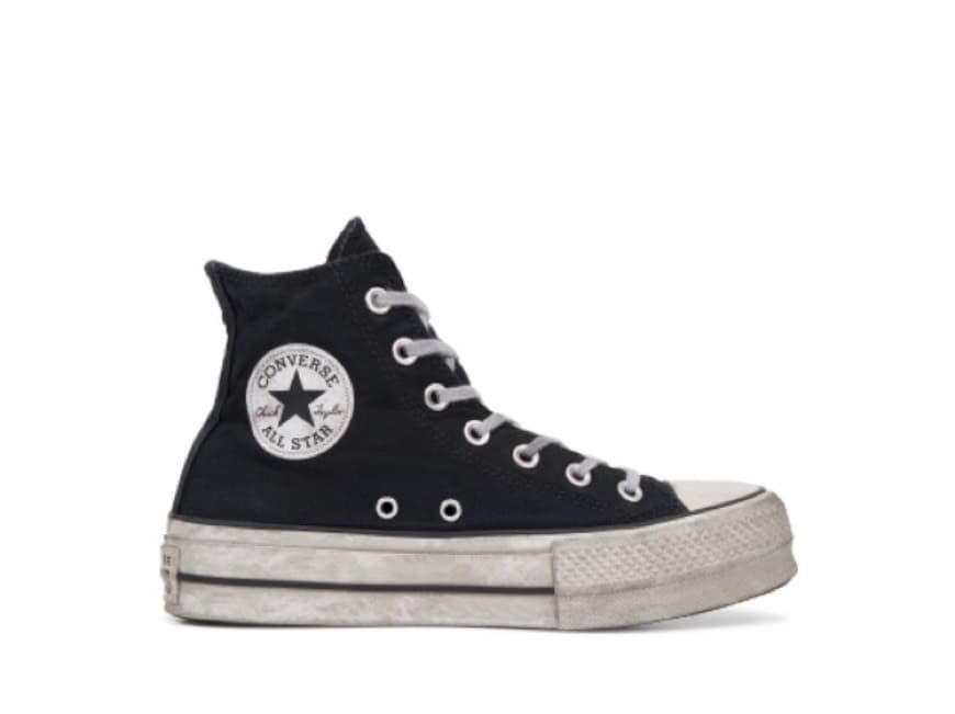 Moda Converse Chuck Taylor plataforma negra