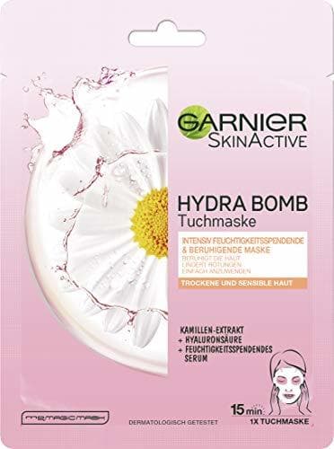 Beauty Máscara facial hidratante con extracto de manzanilla Garnier SkinActive Hydra Bomb para