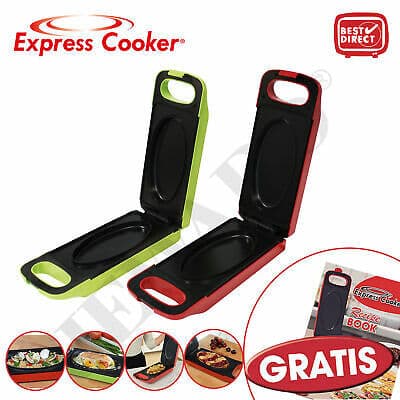 Home EXPRESS Cooker Multi de barbacoa con función Reversible 800 W verde