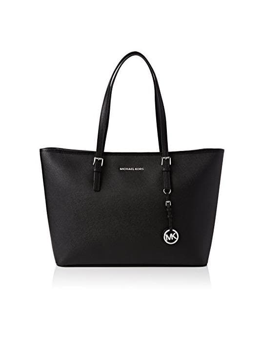 Fashion Michael Kors Jet Set Medium Travel, Bolso Totes para Mujer, Negro (Black)