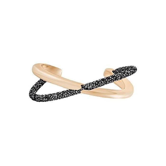 Fashion Swarovski Brazalete Crystaldust Cross, negro