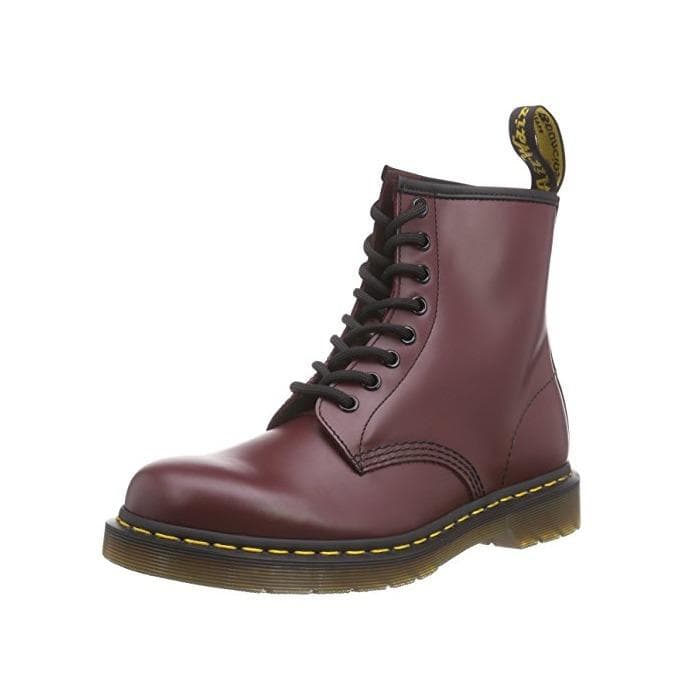 Moda Dr. Martens 1460, Botas Unisex, Rojo (Cherry Red Smooth)