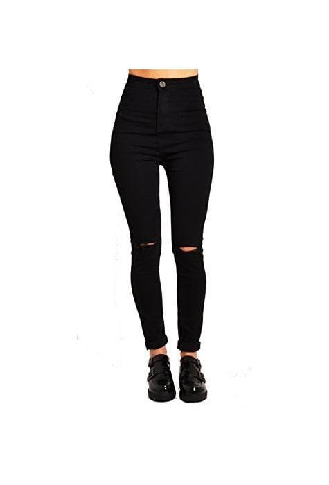 Fashion LILY LULU – Pantalones vaqueros skinny tipo con talle alto