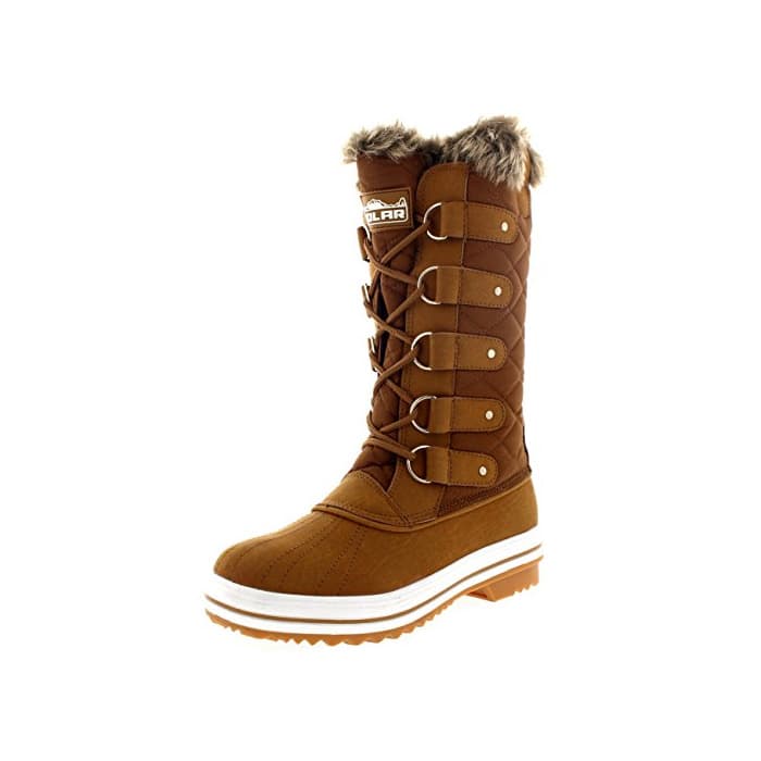 Fashion Polar Mujer Nieve Bota Nylon Alto Winter Nieve Impermeable Calentar Lluvia Bota