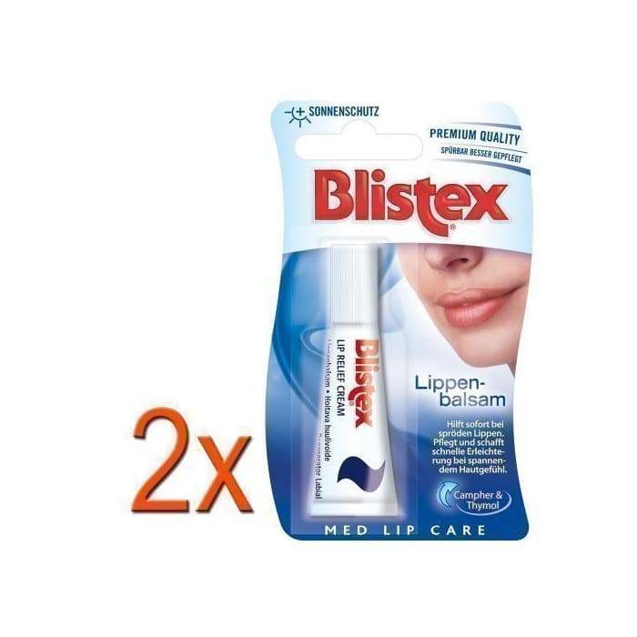 Belleza 2 x Blistex Medical bálsamo para labios con labios agrietados para fortalecer