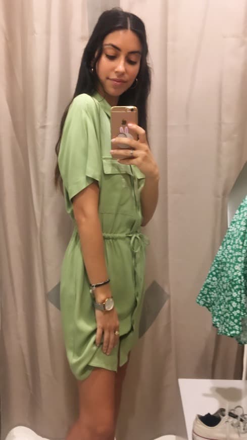 Fashion Bershka - vestido camisero utility