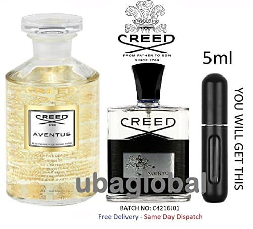 Producto ubaglobal – Credo Aventus – para él – 100% auténtica Eau de Parfum – 5 ml Pulverizador Atomizador Botella Lote No