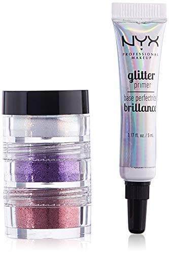 Beauty NYX Professional Makeup Glitter Kit 3 Face & Body Glitters and Primer-03