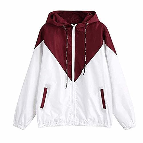 Moda COZOCO Chaqueta Deportiva De Manga Larga con Patchwork De Manga Larga para