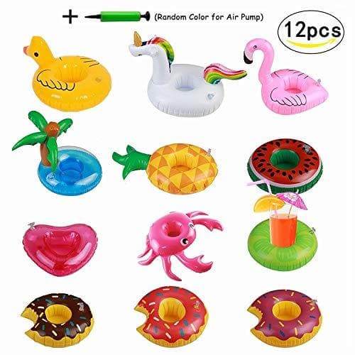 Product AYUTOY 12pcs Portavasos Inflable Posavasos Piscina Flotador Posavasos Hinchable de Flotador con