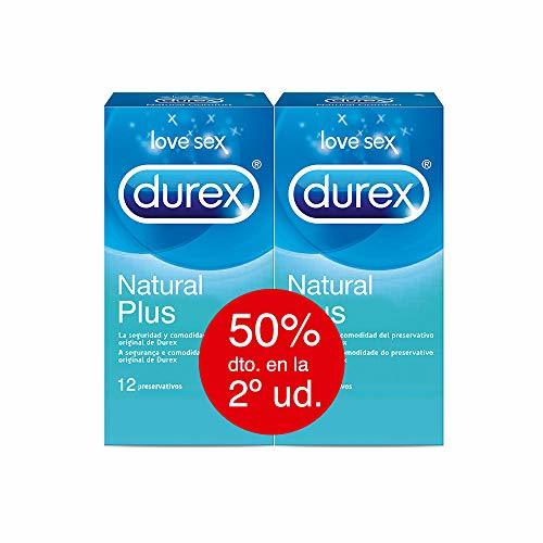 Belleza Durex Preservativos Natural Plus Pack Ahorro 2 x 12 Condones