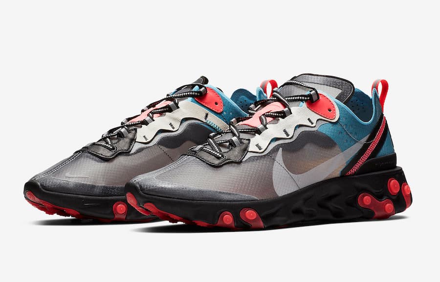 Product Nike React Element 87 Blue Chill Solar Red