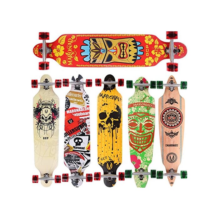 Product Longboard Skateboard MARONAD drop through Race Cruiser ABEC-11 Skateboard 104x24 cm Streetsurfer